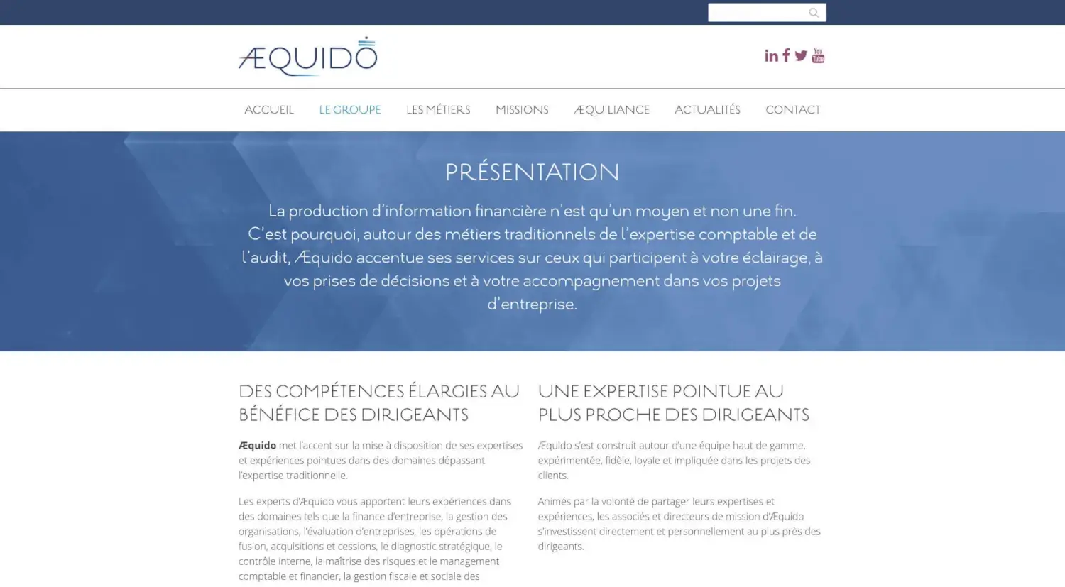 Aequido - Cabinet d'audit et d'expertise - Page Groupe
